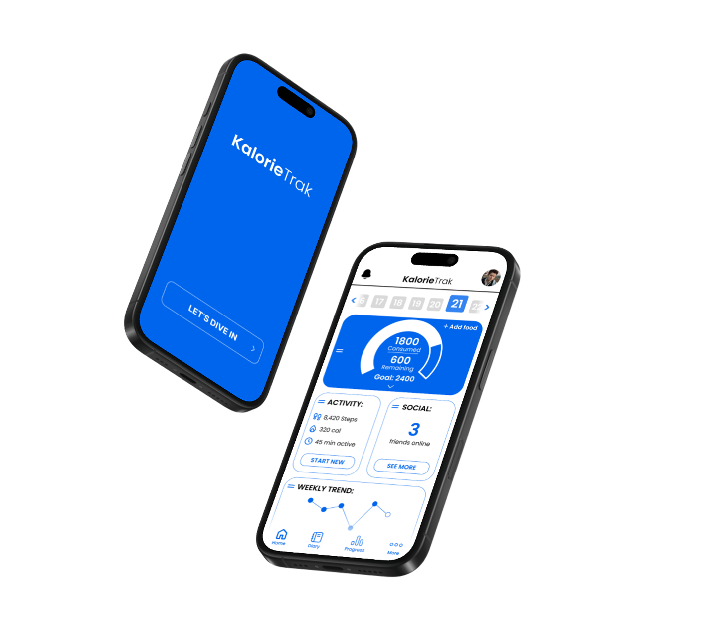 KalorieTrak Mobile Interface